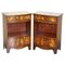 Bow Fronted Side Bookcase Tables + Butlers Serving Trays from Shaws London, Set of 2 1