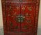 Chinesischer Handbemalter Lackierter Vintage Schrank, 1920er 4