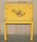 Japanned Yellow Oriental Side Chest on Stand Hand Painted & Lacquered, 1920s 13