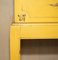Japanned Yellow Oriental Side Chest on Stand Hand Painted & Lacquered, 1920s 8