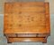 Vintage Burr Yew Wood Bedside Table with Drawers with Butlers Serving Tray, Image 14