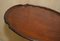Vintage Oval Hardwood Side Table with Carved Legs and Pie Crust Edge, Image 8