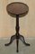 Vintage Oval Hardwood Side Table with Carved Legs and Pie Crust Edge 12