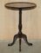 Vintage Oval Hardwood Side Table with Carved Legs and Pie Crust Edge, Image 3