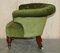 Regency Chesterfield Walnut Framed Green Library Tub Armchair, 1820s 11