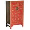 Chinese Butterfly Hand Painted Lacquered Cupboard, 1900s 1