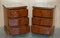 Bow Fronted Burr Yew Wood Chest of Drawers, Set of 2 18