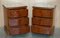 Bow Fronted Burr Yew Wood Chest of Drawers, Set of 2, Image 18