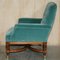 Victorian Library Armchair in Mulberry Velvet Upholstery 19