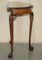 Burr Walnut Demi Lune Table Claw & Ball Legs from H Shaw London, 1900s 16