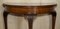 Burr Walnut Demi Lune Table Claw & Ball Legs from H Shaw London, 1900s 4