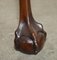 Burr Walnut Demi Lune Table Claw & Ball Legs from H Shaw London, 1900s 7
