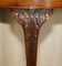 Burr Walnut Demi Lune Table Claw & Ball Legs from H Shaw London, 1900s 6