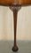 Burr Walnut Demi Lune Table Claw & Ball Legs from H Shaw London, 1900s, Image 5