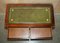 Vintage Military Campaign Hardwood & Green Leather Campaign Coffee Table 20
