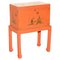 Japanned Oriental Side Table Chest on Stand Hand Painted and Lacquered by Charles & Ray Eames, 1920s, Image 1