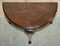 Hardwood Console Games Demi Lune Card Table, 1880s 10