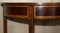 Victorian Hardwood & Walnut Demi Lune Half Moon One Drawer Console Table by Charles & Ray Eames 6