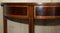 Victorian Hardwood & Walnut Demi Lune Half Moon One Drawer Console Table by Charles & Ray Eames, Image 6