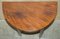 Victorian Hardwood & Walnut Demi Lune Half Moon One Drawer Console Table by Charles & Ray Eames 9
