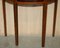 Victorian Hardwood & Walnut Demi Lune Half Moon One Drawer Console Table by Charles & Ray Eames 5