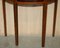 Victorian Hardwood & Walnut Demi Lune Half Moon One Drawer Console Table by Charles & Ray Eames, Image 5