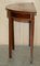 Victorian Hardwood & Walnut Demi Lune Half Moon One Drawer Console Table by Charles & Ray Eames, Image 14