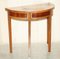 Victorian Hardwood & Walnut Demi Lune Half Moon One Drawer Console Table by Charles & Ray Eames 2