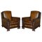 Club Armchairs with Gothic Carved Panels, 1900s, Set of 2, Image 1