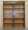 Sheraton Revival Satinwood, Burr Walnut & Yew Wood Library Bookcases, Set of 2 3