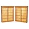 Sheraton Revival Satinwood, Burr Walnut & Yew Wood Library Bookcases, Set of 2, Image 1