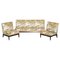 Three Piece Suite Sofa & Armchairs in Mulberry Flying Ducks by George Smith Norris, Set of 3 1