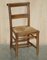 Niederländische Rush Sitz Esszimmerstühle aus Eiche mit Ladder Back, 1860er, 6 . Set 3