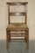 Niederländische Rush Sitz Esszimmerstühle aus Eiche mit Ladder Back, 1860er, 6 . Set 4
