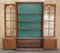 Victorian Burr Walnut Library Bookcase with Gothic Glazed Doors, 1880s 14