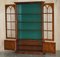 Victorian Burr Walnut Library Bookcase with Gothic Glazed Doors, 1880s 13