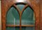 Victorian Burr Walnut Library Bookcase with Gothic Glazed Doors, 1880s 7