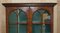 Victorian Burr Walnut Library Bookcase with Gothic Glazed Doors, 1880s 3