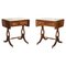 Tavolini allungabili in legno massello con rotelle Lion Paw, set di 2, Immagine 1