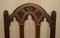 Sillas de comedor góticas antiguas con respaldo de nogal tallado de Charles & Ray Eames. Juego de 6, Imagen 5