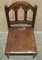 Antique Gothic Revival Carved Walnut Steeple Back Dining Chairs by Charles & Ray Eames, Set of 6, Image 15