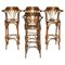 Bentwood Kitchen Bar Stools with Frames in the style of Thonet, Set of 4, Image 1