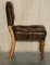 Chaise de Bureau Chesterfield Regency Antique en Cuir Marron et Chêne, 1820s 14