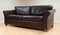 Brown Leather Two Seater Sofa on Wooden Feet from Marks & Spencer Abbey 2