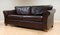 Sofá de dos plazas de cuero marrón con patas de madera de Marks & Spencer Abbey, Imagen 2