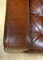 Brown Leather Chesterfield Style Two-Seater Sofa in the style of Knoll, Image 5