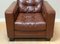 Brown Leather Chesterfield Style Armchair in the style of Knoll 7