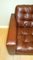 Chesterfield Armlehnstuhl aus braunem Leder im Stil von Knoll 8