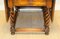 Brown Drop Leaf Coffee Table with Leather Top & Gate Legs attributed to Theodore Alexander, Image 11