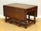 Brown Drop Leaf Coffee Table with Leather Top & Gate Legs attributed to Theodore Alexander 7